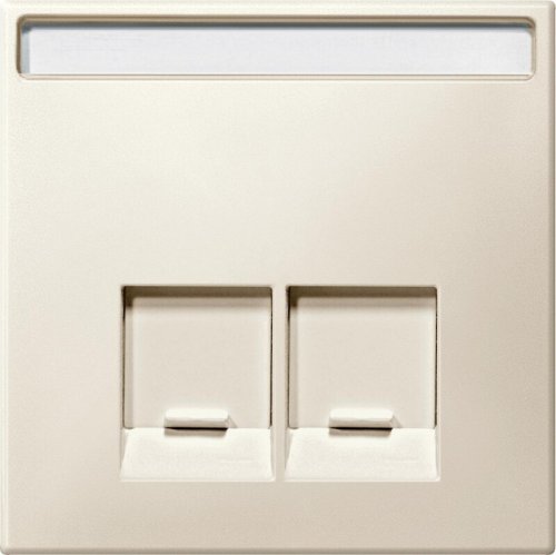 Лицевая панель Schneider Electric Merten Antique для 2-м. розетки RJ45+RJ45 бежевый картинка